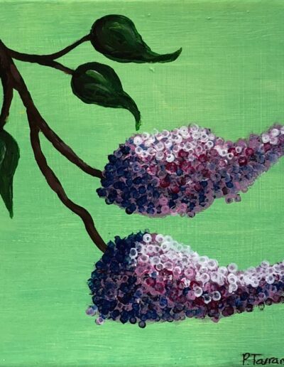 Pointillist Lilac 2 By Pat Tarrant