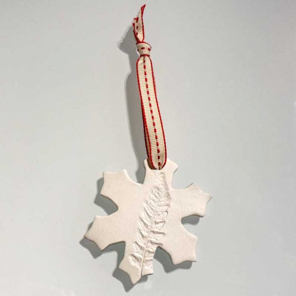 Assorted Handmade Christmas decoration - Xmas plant imprint decoration